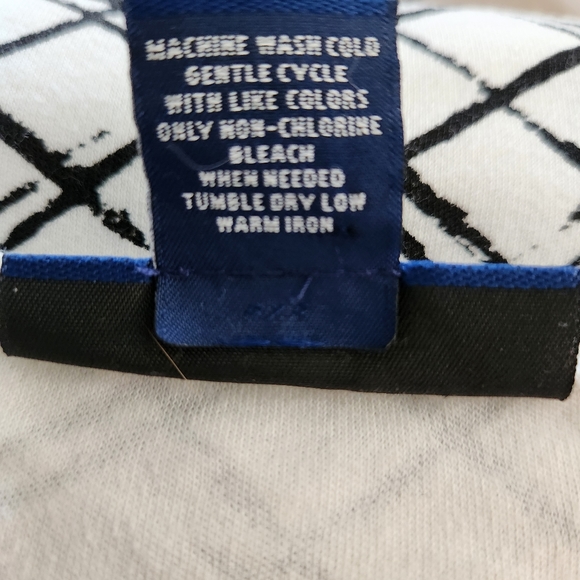 Karen Scott 3/4 sleeve plus size off white & black criss-cross pattern 2X W-669 - Picture 4 of 5